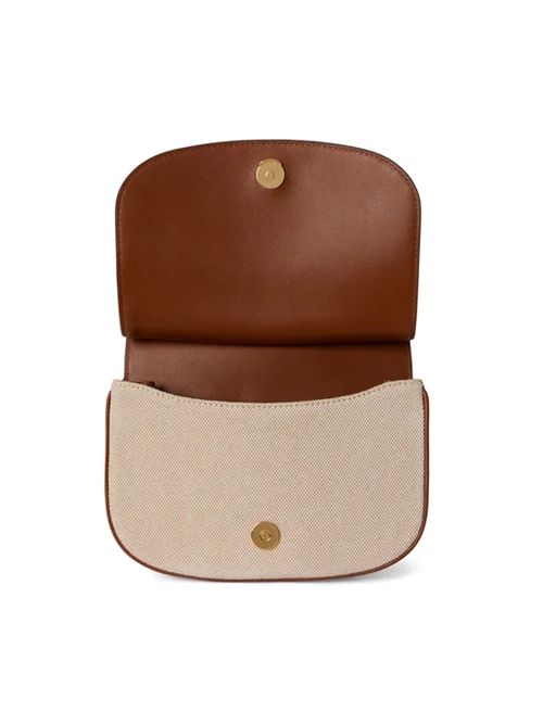 MARCY CRSBDY-CROSSBODY-MEDIUM LAUREN RALPH LAUREN | 431P10512001NTRL/BUFF CANVAS/LAUREN TAN